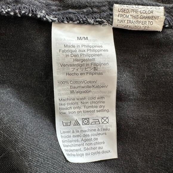 Madewell charcoal gray long sleeve half-button top size M - Picture 7 of 10